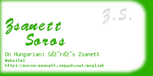 zsanett soros business card